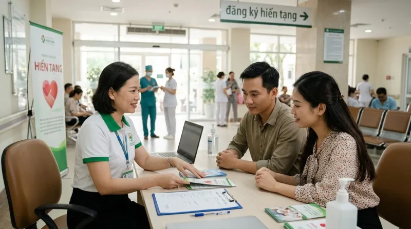 Mẫu thẻ nhựa ghi nhận nguyện vọng hiến mô bộ phận cơ thể người sau khi chết não