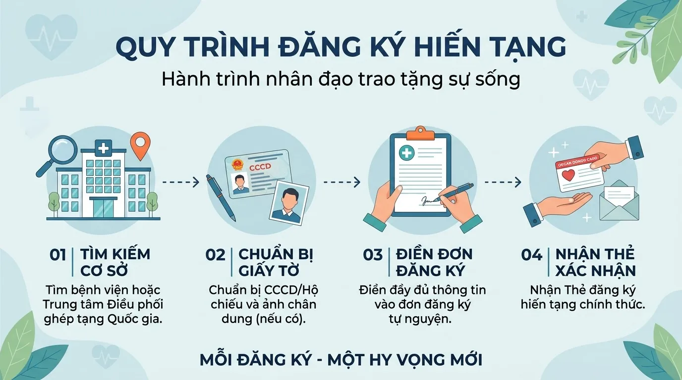 Checklist giấy tờ làm thủ tục hiến tặng mô tạng Bộ hồ sơ cá nhân và giấy tờ tùy thân cần chuẩn bị nộp cho cơ quan y tế